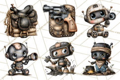 Western Robot Clipart PNG Files, Western Clip Art Product Image 3