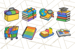 School Supplies Clipart Back To School PNG, Teacher Clip Art Product Image 4