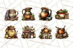 Rustic Homestead Kitchen Clipart Bundle | Farmhouse Kitchen Product Image 4