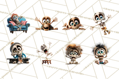 Funny Skeletons Clipart, Funny PNG, Funny Life Clip Art Product Image 5