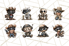 Western Robot Clipart PNG Files, Western Clip Art Product Image 6