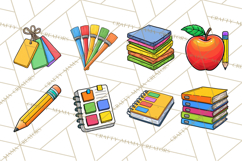 School Supplies Clipart Back To School PNG, Teacher Clip Art Product Image 6