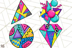 80s Retro Doodle Accessories PNG Product Image 1