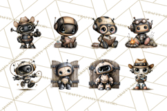 Western Robot Clipart PNG Files, Western Clip Art Product Image 7
