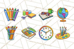 School Supplies Clipart Back To School PNG, Teacher Clip Art Product Image 8