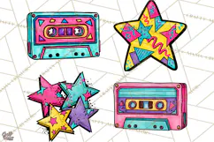 80s Retro Doodle Accessories PNG Product Image 1