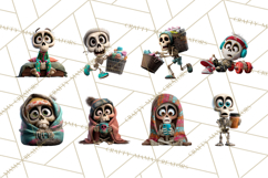 Funny Skeletons Clipart, Funny PNG, Funny Life Clip Art Product Image 9