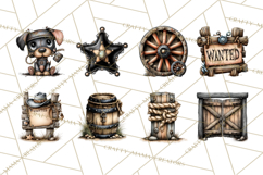 Western Robot Clipart PNG Files, Western Clip Art Product Image 9