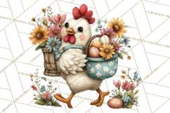Spring Chickens Gardening Farm Clipart PNG, Chicks Clip Art Product Image 3