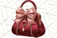 Christmas Handbag Clipart PNG, Holiday Purse Illustrations Product Image 4