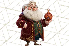 Fairy Tale Christmas Clipart, Enchanted Royal Winter Png Product Image 4