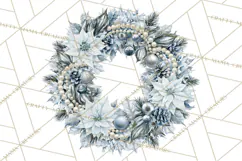 Christmas Wreath Clipart PNG, Elegant Holiday Wreaths Product Image 4