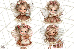 Gingerbread Fairyland Christmas PNG Clipart Product Image 1