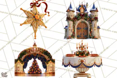 Fairy Tale Christmas Clipart, Enchanted Royal Winter Png Product Image 1