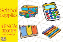 School Supplies Clipart Back To School PNG, Teacher Clip Art Product Image 1
