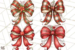 Boutique Christmas Highland Cows PNG Product Image 1