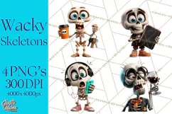 Funny Skeletons Clipart, Funny PNG, Funny Life Clip Art Product Image 1