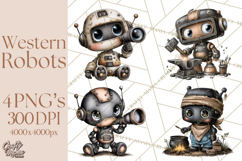 Western Robot Clipart PNG Files, Western Clip Art Product Image 1
