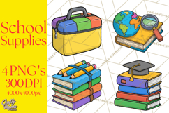 School Supplies Clipart Back To School PNG, Teacher Clip Art Product Image 1