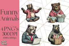 Funny Animals Clipart, Animal Life Png, Funny Png Product Image 1