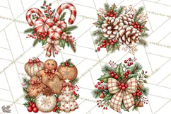 Boutique Christmas Highland Cows PNG Product Image 1