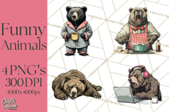 Funny Animals Clipart, Animal Life Png, Funny Png Product Image 1