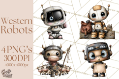 Western Robot Clipart PNG Files, Western Clip Art Product Image 1