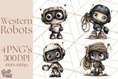 Western Robot Clipart PNG Files, Western Clip Art Product Image 1