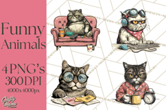 Funny Animals Clipart, Animal Life Png, Funny Png Product Image 1