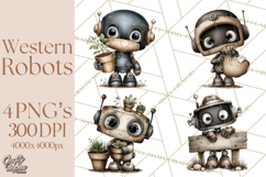 Western Robot Clipart PNG Files, Western Clip Art Product Image 1