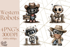 Western Robot Clipart PNG Files, Western Clip Art Product Image 1