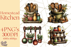 Rustic Homestead Kitchen Clipart | Farmhouse Kitchen Png Product Image 1