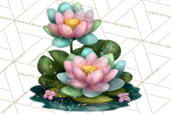 Cute Turtle Frog Alligator Pond Animals Clipart PNG Product Image 4