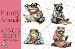 Funny Animals Clipart, Animal Life Png, Funny Png Product Image 1
