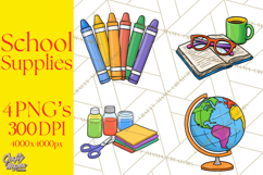 School Supplies Clipart Back To School PNG, Teacher Clip Art Product Image 1