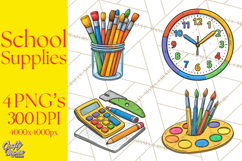 School Supplies Clipart Back To School PNG, Teacher Clip Art Product Image 1