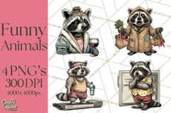 Funny Animals Clipart, Animal Life Png, Funny Png Product Image 1