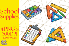 School Supplies Clipart Back To School PNG, Teacher Clip Art Product Image 1