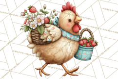 Spring Chickens Gardening Farm Clipart PNG, Chicks Clip Art Product Image 5