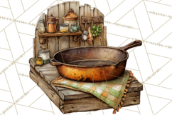 Rustic Homestead Kitchen Clipart | Farmhouse Kitchen Png Product Image 5