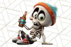 Funny Skeletons Clipart, Funny PNG, Funny Life Clip Art Product Image 5