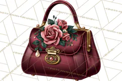 Christmas Handbag Clipart PNG, Holiday Purse Illustrations Product Image 2