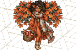 Cozy Autumn Women PNG Clipart, Girl Fall Png Product Image 4