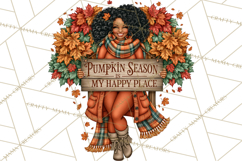 Cozy Autumn Women PNG Clipart, Girl Fall Png Product Image 5