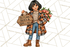 Cozy Autumn Women PNG Clipart, Girl Fall Png Product Image 2