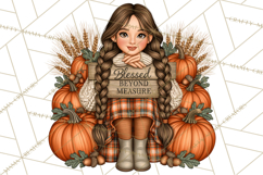 Cozy Autumn Women PNG Clipart, Girl Fall Png Product Image 4