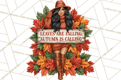 Cozy Autumn Women PNG Clipart, Girl Fall Png Product Image 3