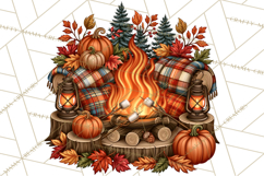 Cozy Autumn Women PNG Clipart, Girl Fall Png Product Image 2