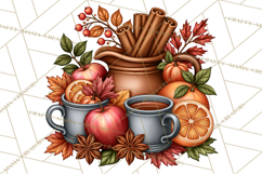 Cozy Autumn Women PNG Clipart, Girl Fall Png Product Image 5