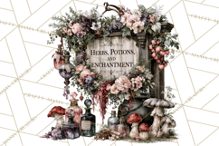 Gothic Witch Apothecary PNG Clipart Product Image 5